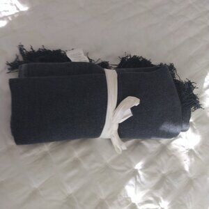 Deep navy blue linen throw from Pottery Barn